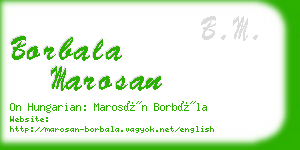 borbala marosan business card